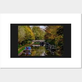 An Autumn Scene At Kintbury Lock Posters and Art